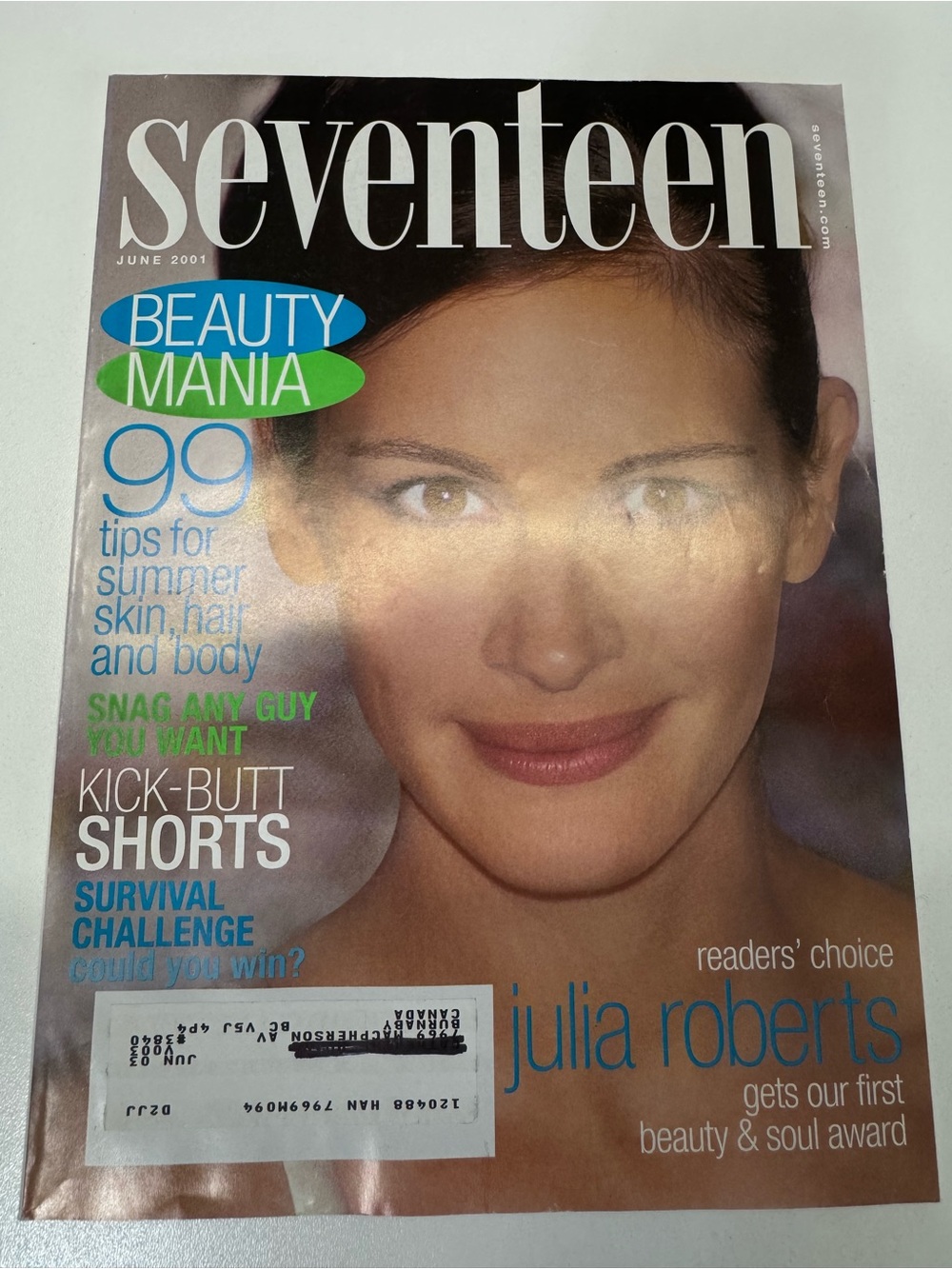 Seventeen 17 Teen Magazine June 2001 Julia Roberts